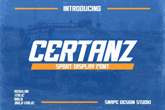 Certanz: The Dynamic Sport-Inspired Display Font for Bold Designs
