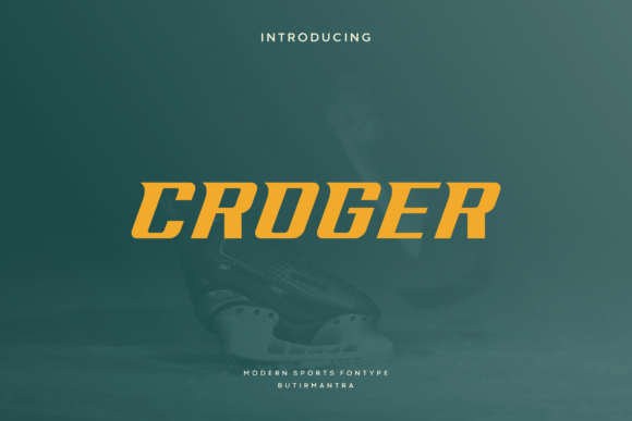 Croger: Dynamic Sports Display Font