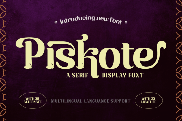 Discover Piskote: The Elegant Display Font for Modern Designs