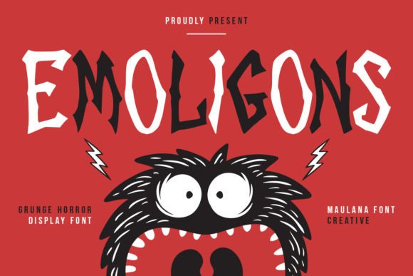 Emoligons: The Grunge Horror Display Typeface