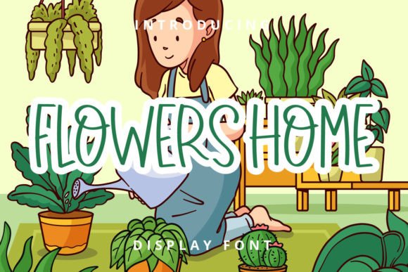 Flowers Home: A Charming Handwritten Font for Creative Projects