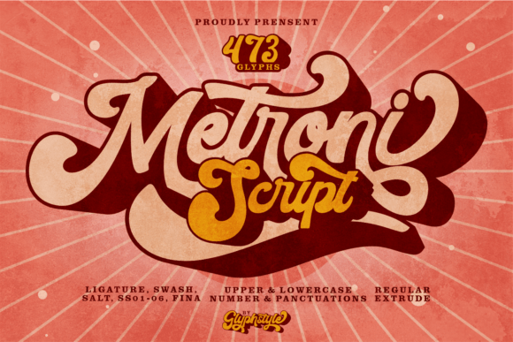 Metroni: A Retro Script Font for Timeless Design