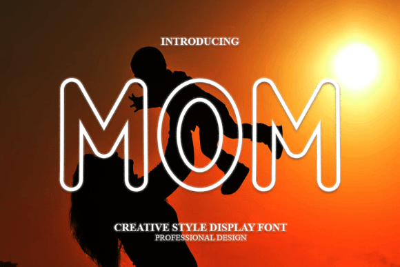 Mom: A Modern Display Font for Creative Projects