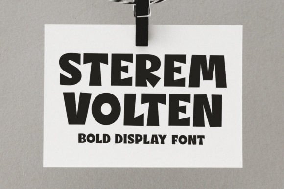 Sterem Volten: A Bold Display Font for Modern Designers